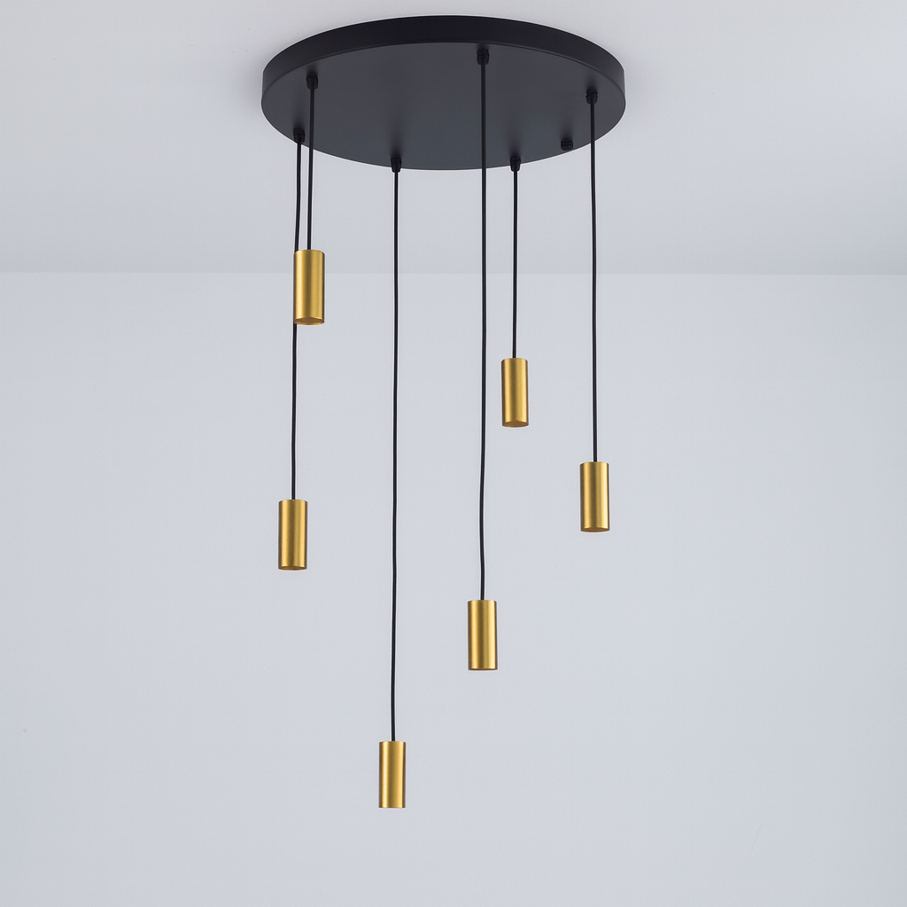 Roma 6 light pendant gold no bulbs