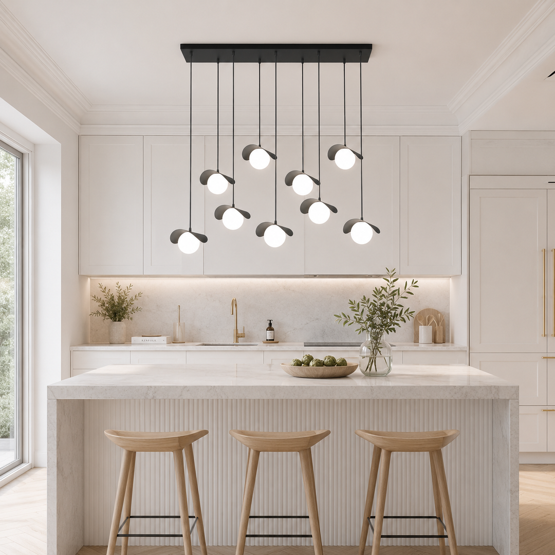 Roma black kitchen island chandelier