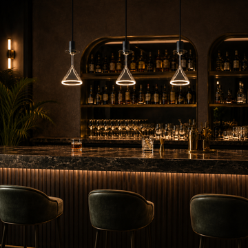 Roma Cocktail Glass Aura Ring Pendant Light