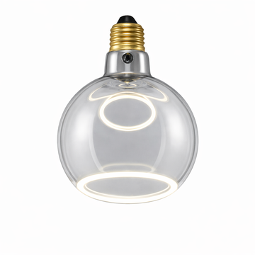 Grey Roma 125MM LED Bulb – Smoked Glass Ring Design