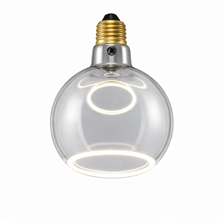 Grey Roma 125MM LED Bulb – Smoked Glass Ring Design