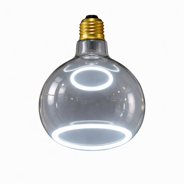 Grey Roma 150MM LED Bulb – Smoked Glass Ring Design