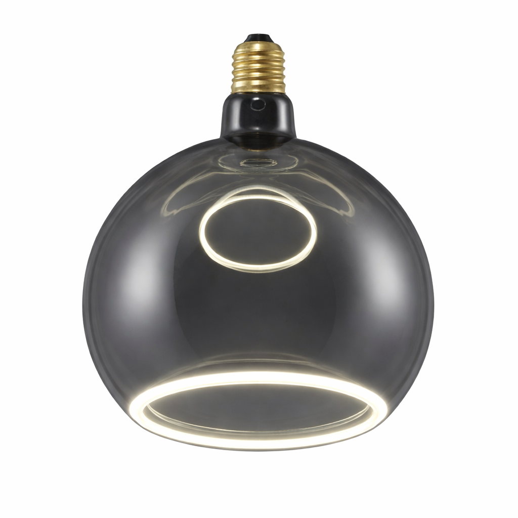 Grey 200MM Roma Ring LED Bulb | Designer E27 – The Lighting Vault