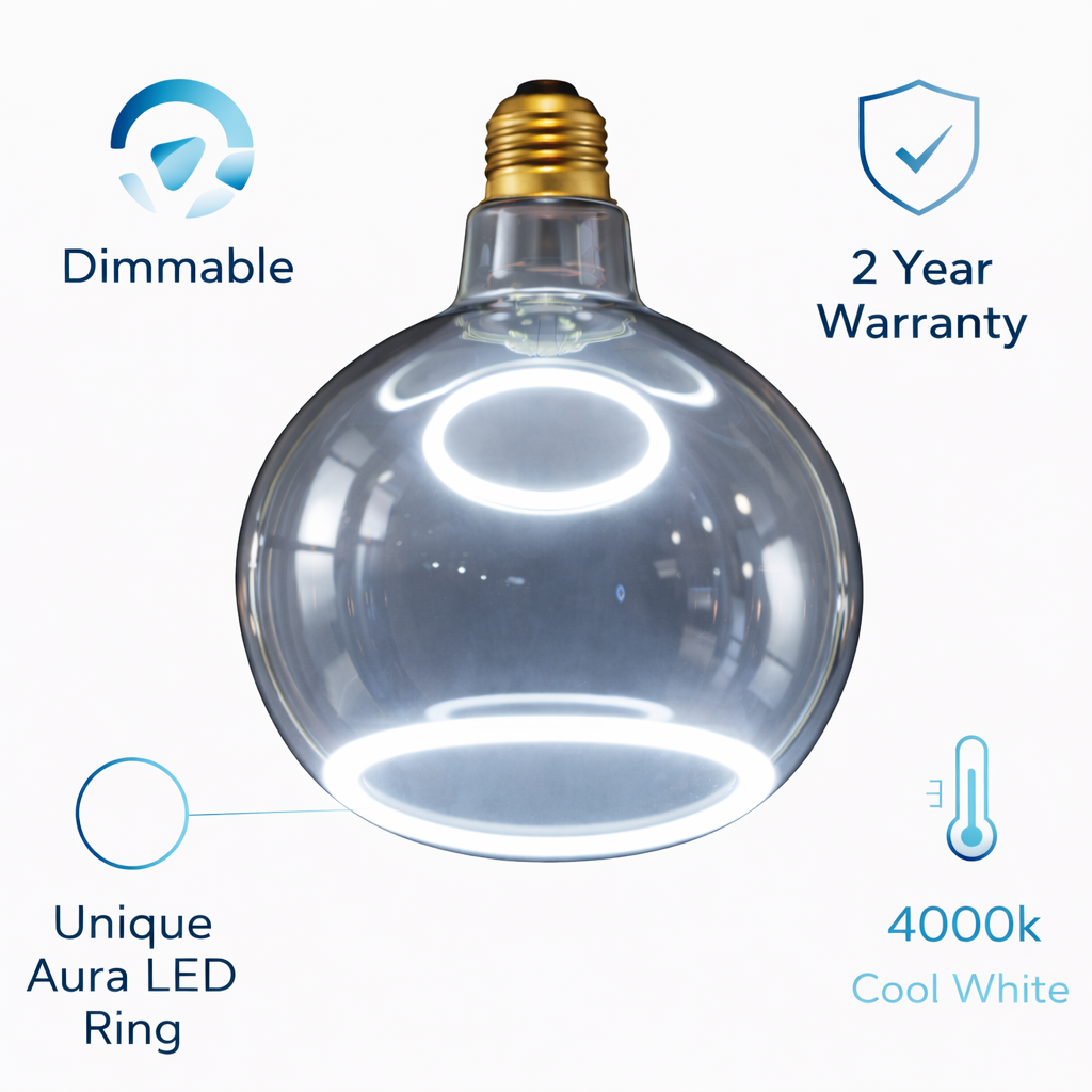 Roma Graphite Single Pendant – Aura Ring LED Bulb