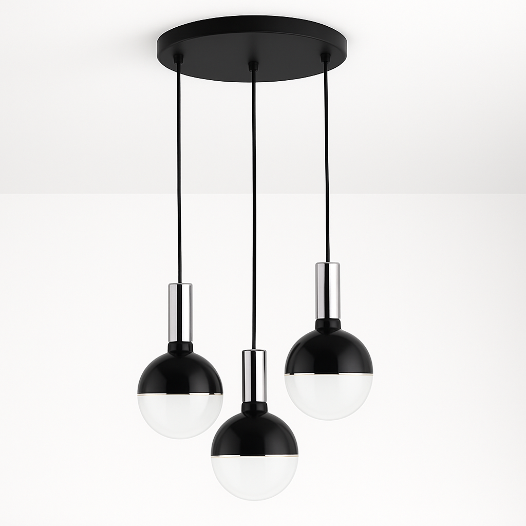 Roma Luxe 3 Light mirror silver caps