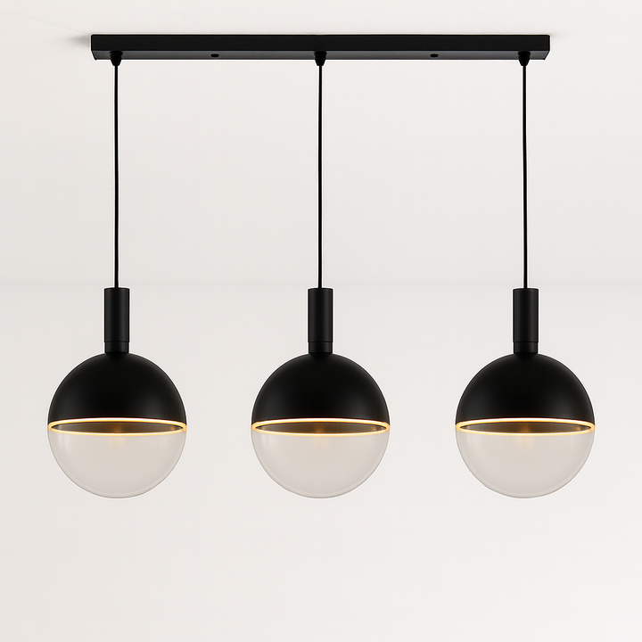 Roma Luxe small pendant bar black caps