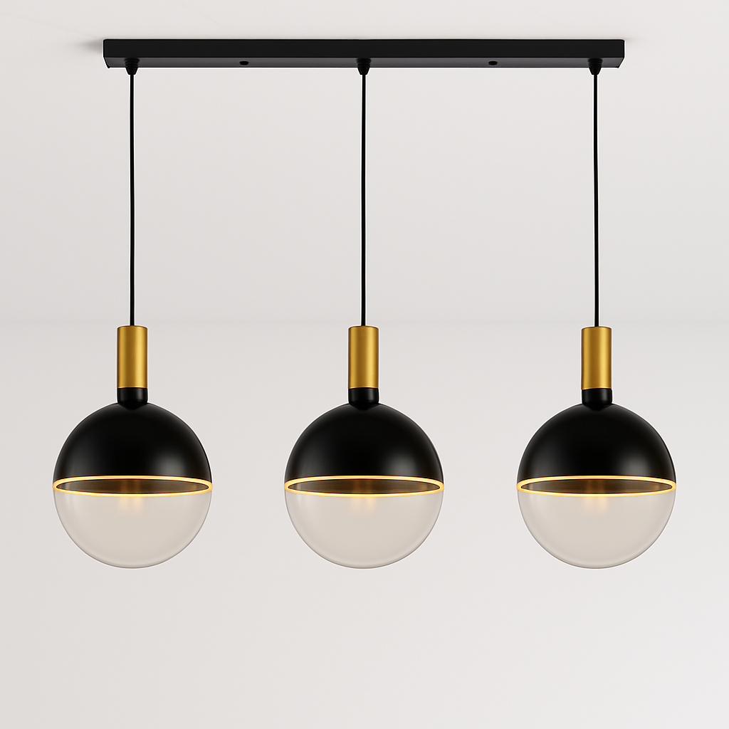 Roma Luxe small pendant bar gold caps