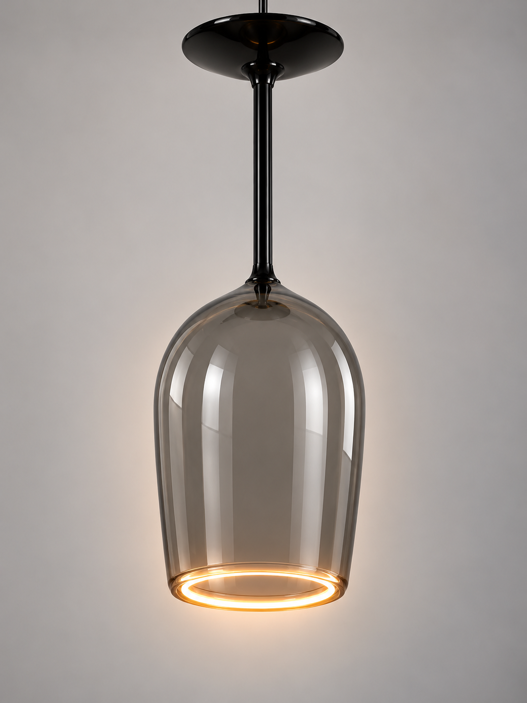 Roma Smoked Wine Glass Aura Ring LED Bulb