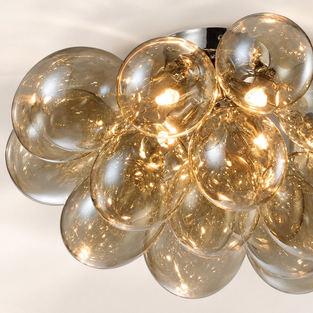 Small gold Loxton glass bubble close-up