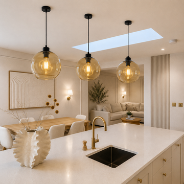 Sofia Glass Pendant Light – Modern Kitchen Island Pendant