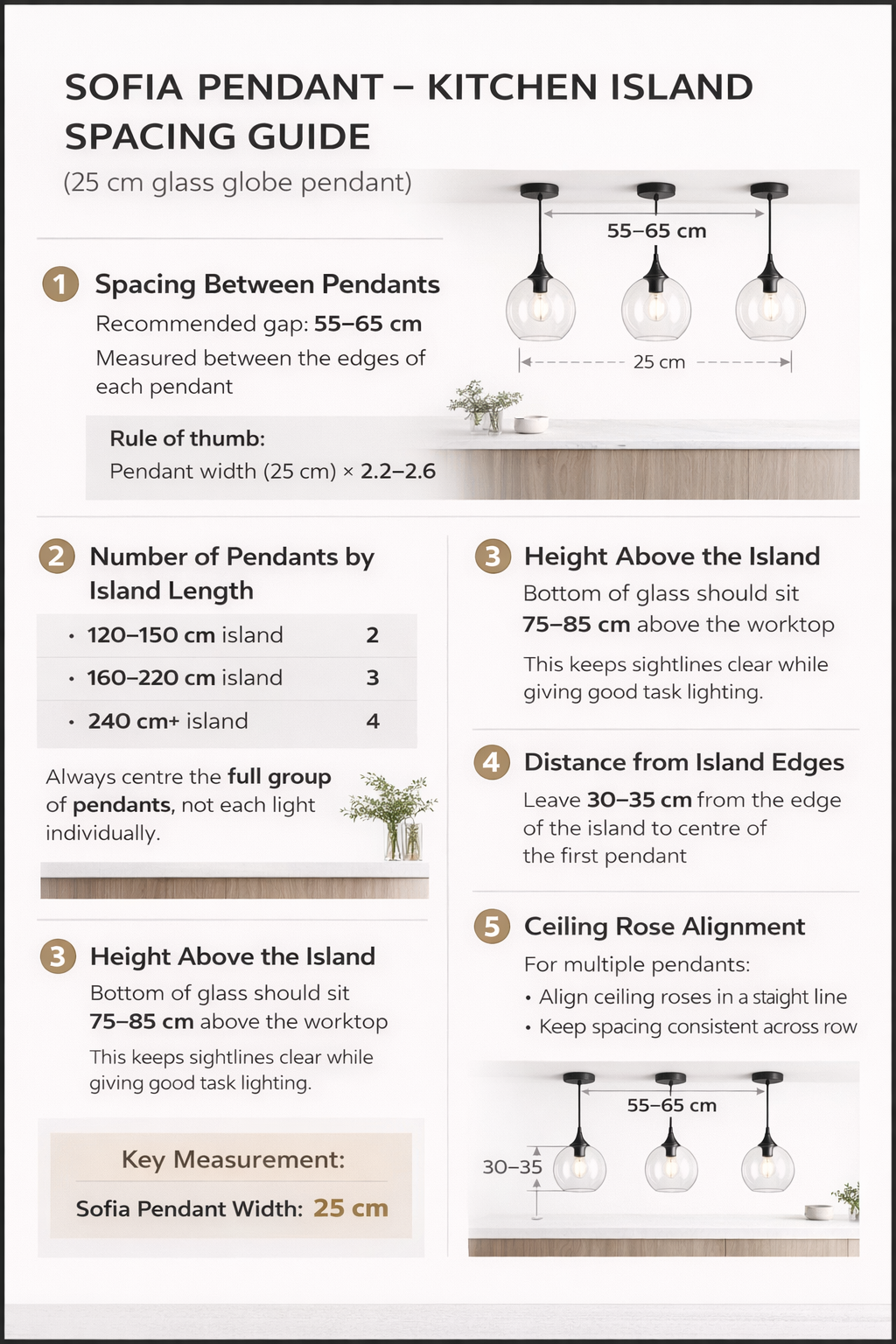 sofia smoked glass pendant light dimensions 25cm