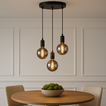 Tiber 3-Light Spiral Pendant – 4 Cap Finishes
