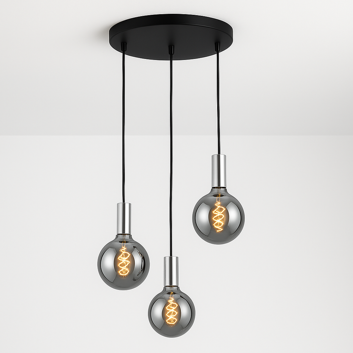 Tiber 3-Light Spiral Pendant – 4 Cap Finishes