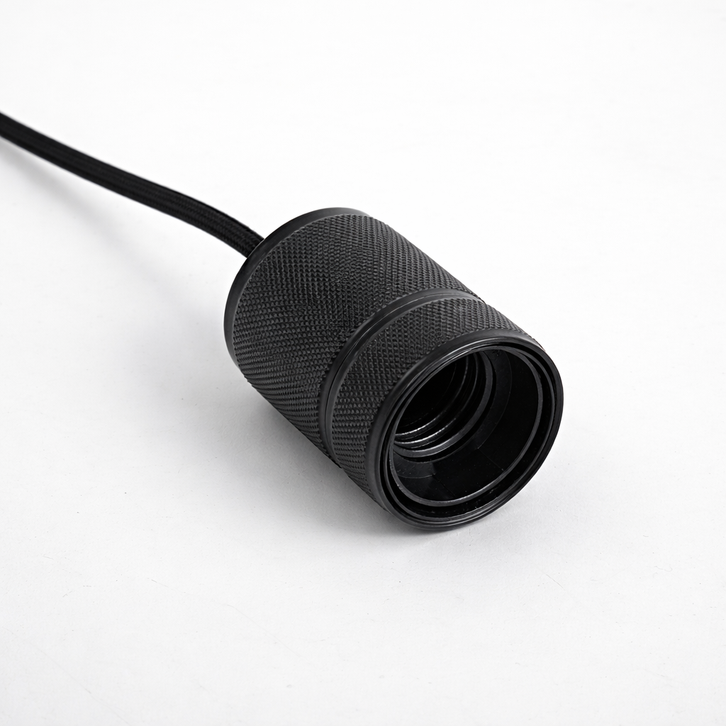 Knurled Pendant Light Suspension – Luxury Metal Lamp Holder