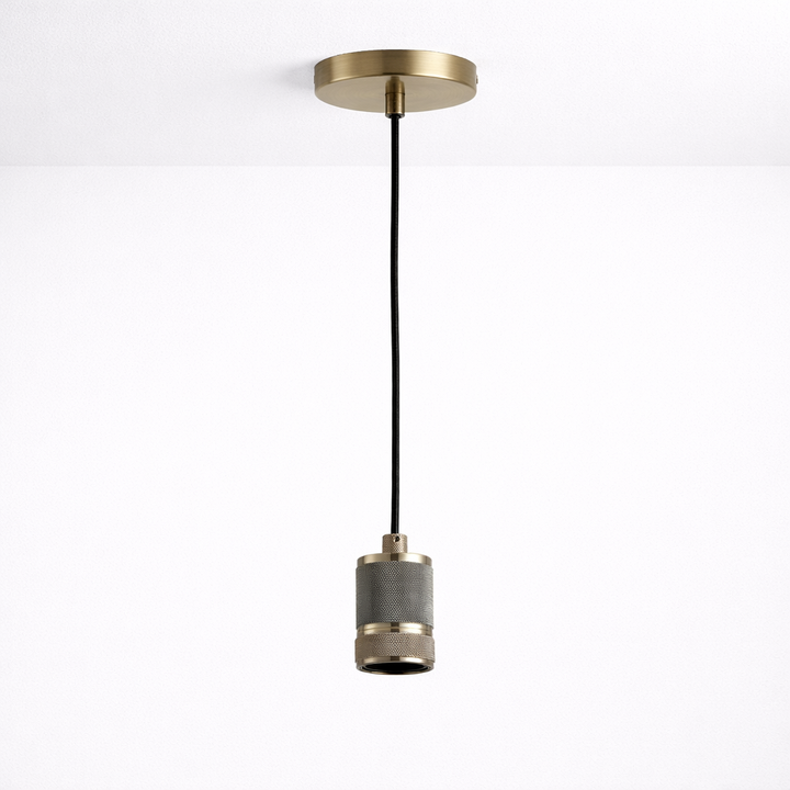 Knurled Pendant Light Suspension – Luxury Metal Lamp Holder