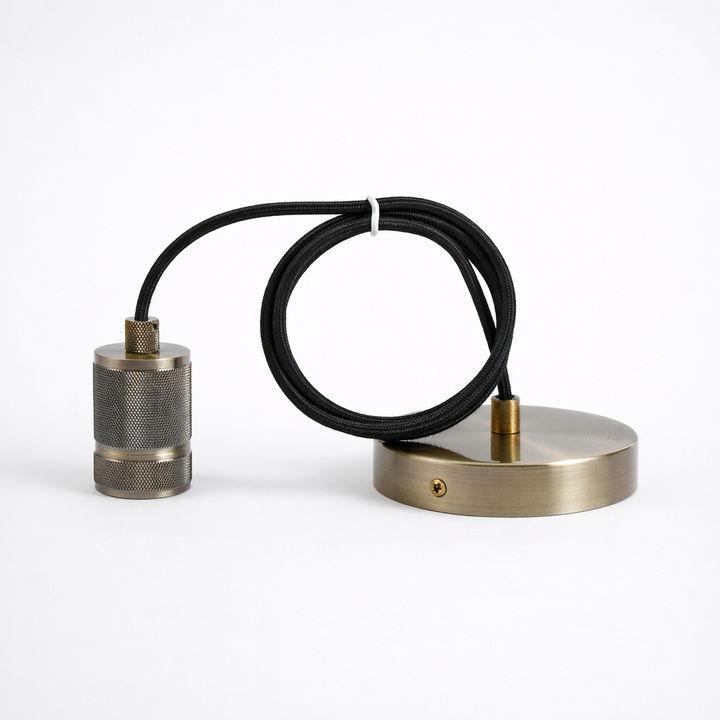 Knurled Pendant Light Suspension – Luxury Metal Lamp Holder