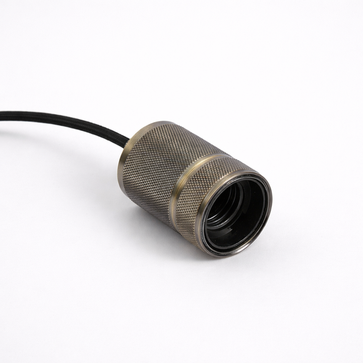 Knurled Pendant Light Suspension – Luxury Metal Lamp Holder