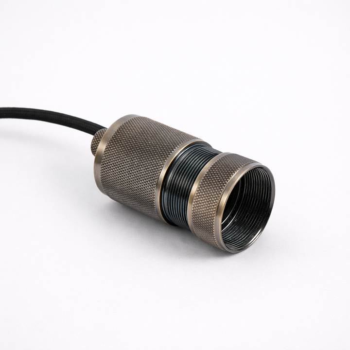 Knurled Pendant Light Suspension – Luxury Metal Lamp Holder