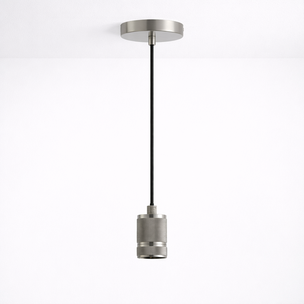 Knurled Pendant Light Suspension – Luxury Metal Lamp Holder