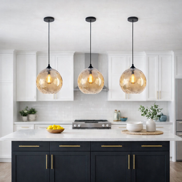 Toledo Amber Glass Pendant Light