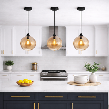 Toledo Amber Glass Pendant Light