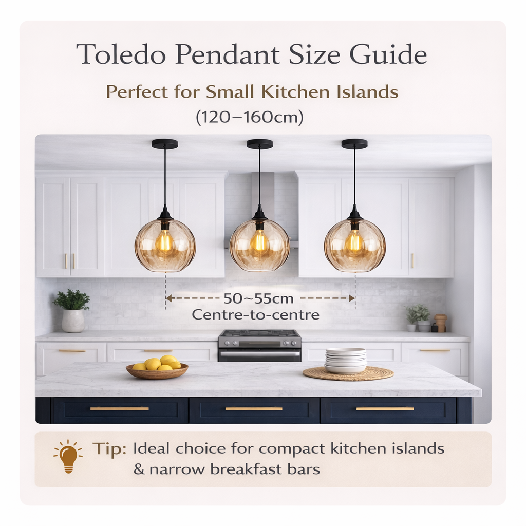 Toledo Amber Glass Pendant Light