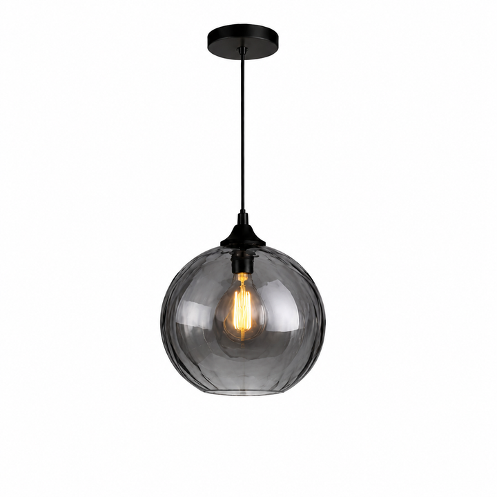 Toledo smoked glass pendant light 25cm