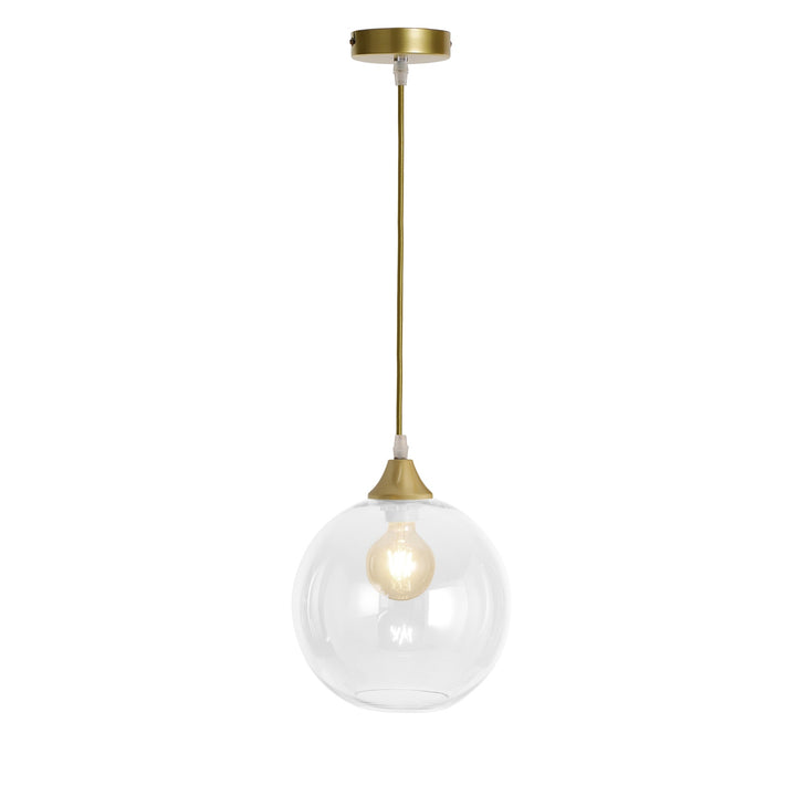 irvine gold and clear glass kitchen pendant