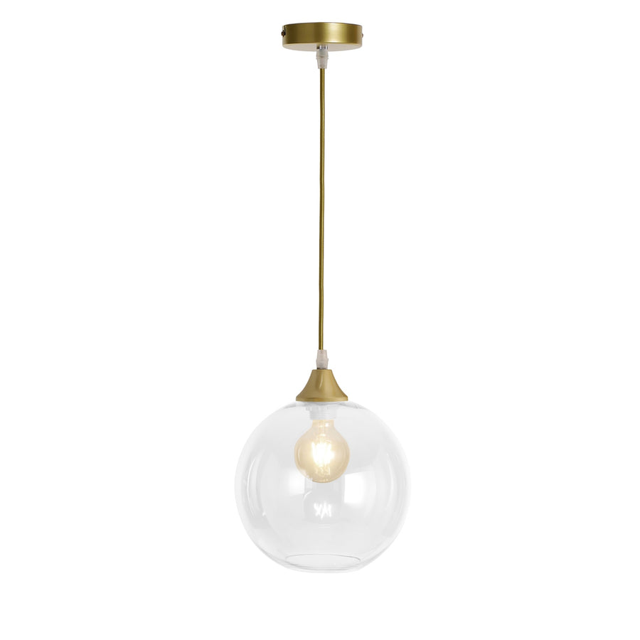 irvine gold and clear glass kitchen pendant