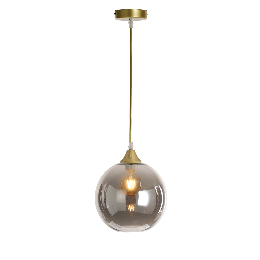 irvine gold and smoked glass kitchen pendant