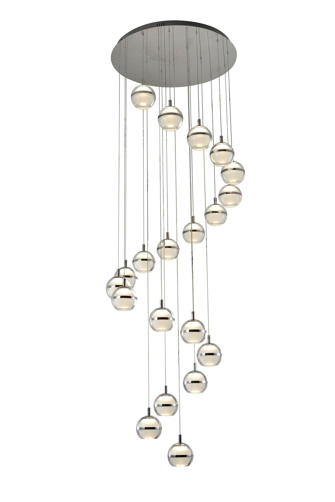 extra large silver staircase spiral chandelier