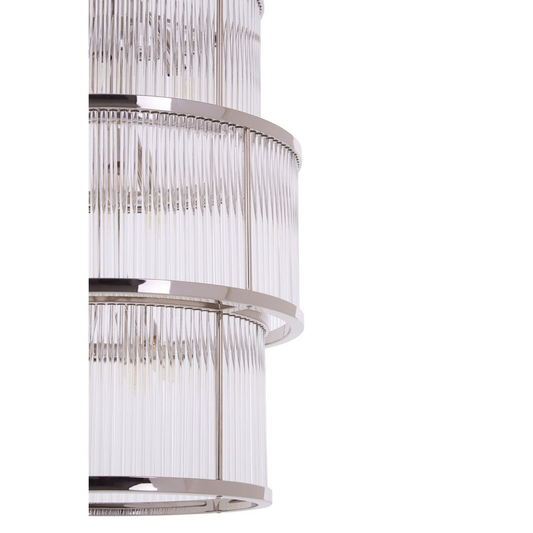 Lucia Large Three Tier Chandelier Silver