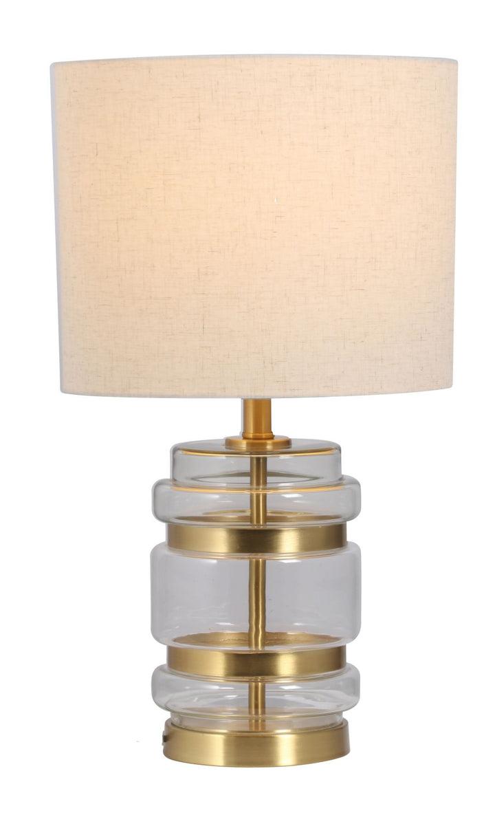 Gabriela Large Gold And Glass Table Lamp