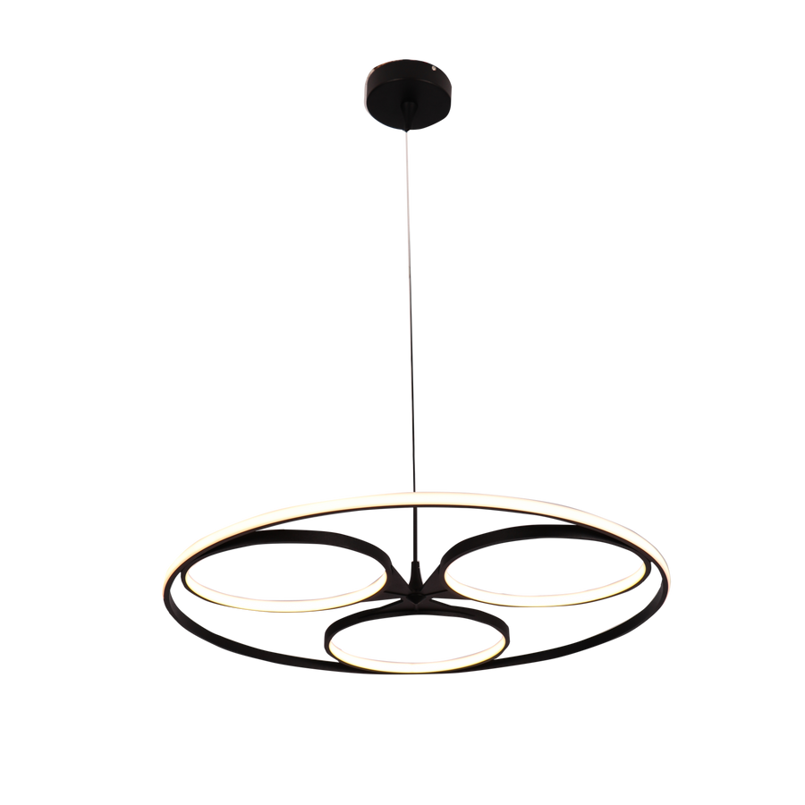 Alexandra Large Round Modern Black Pendant Light
