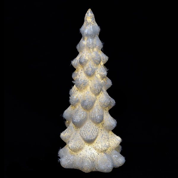 Frosted Glass Christmas Tree With Lights - 2 SIZES