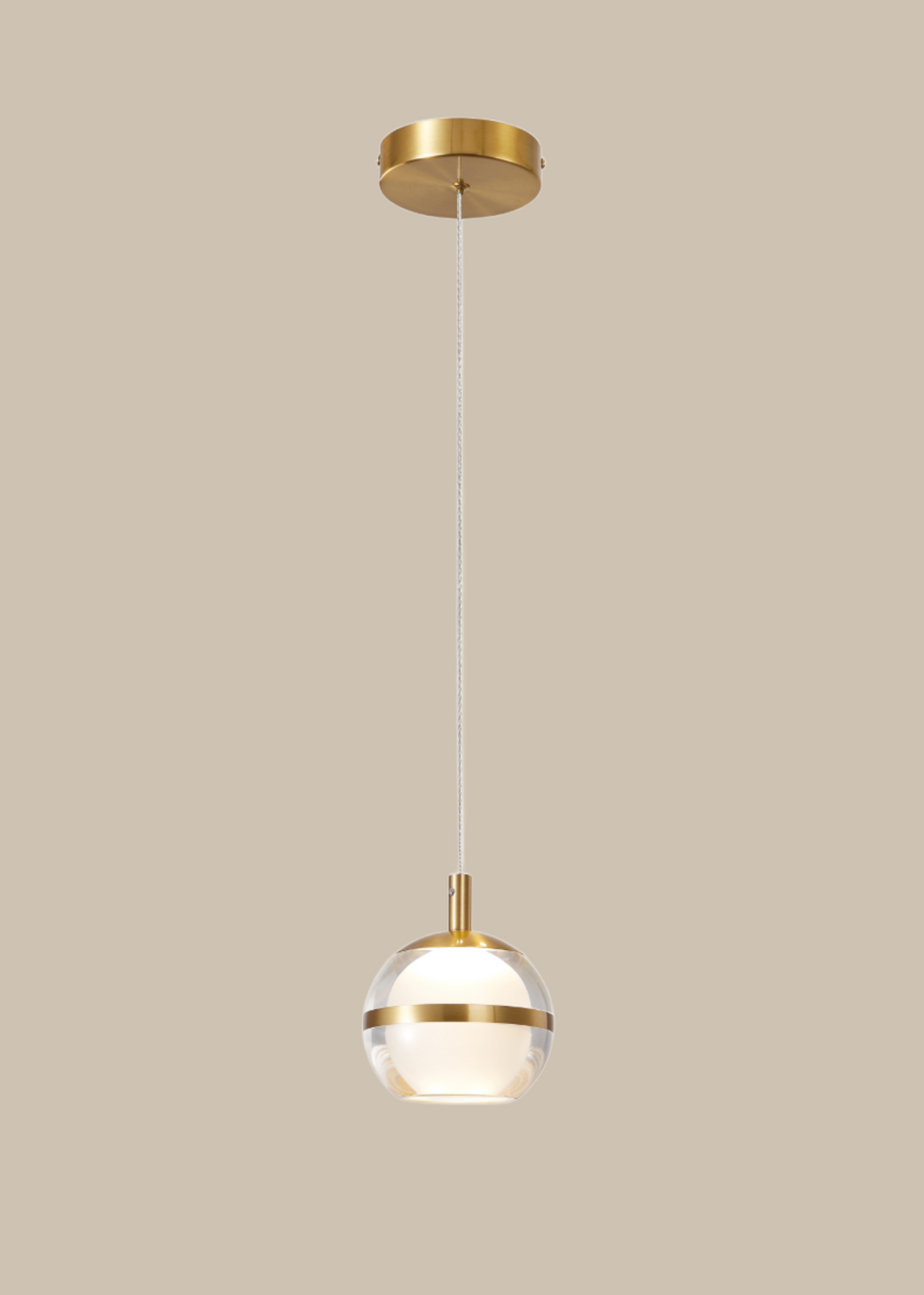 Forbes Single Kitchen Ceiling Pendant Light In Gold