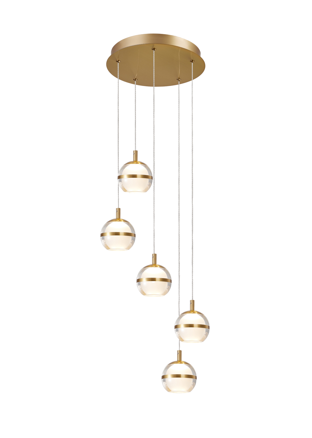 Forbes LED Staircase Pendant Gold