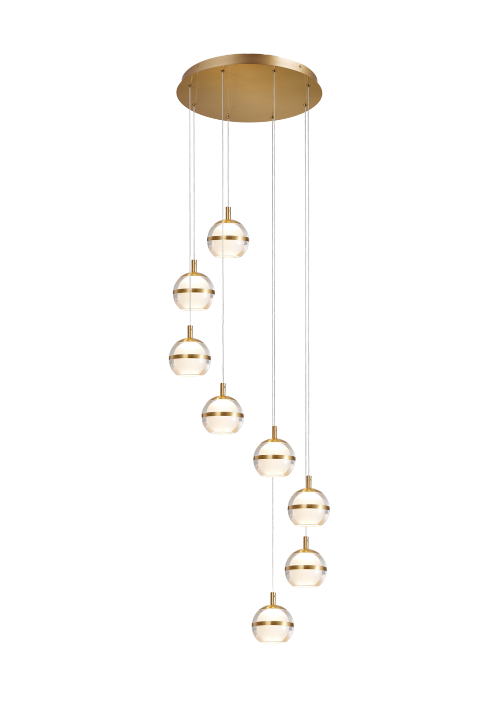 Forbes large LED cluster pendant gold