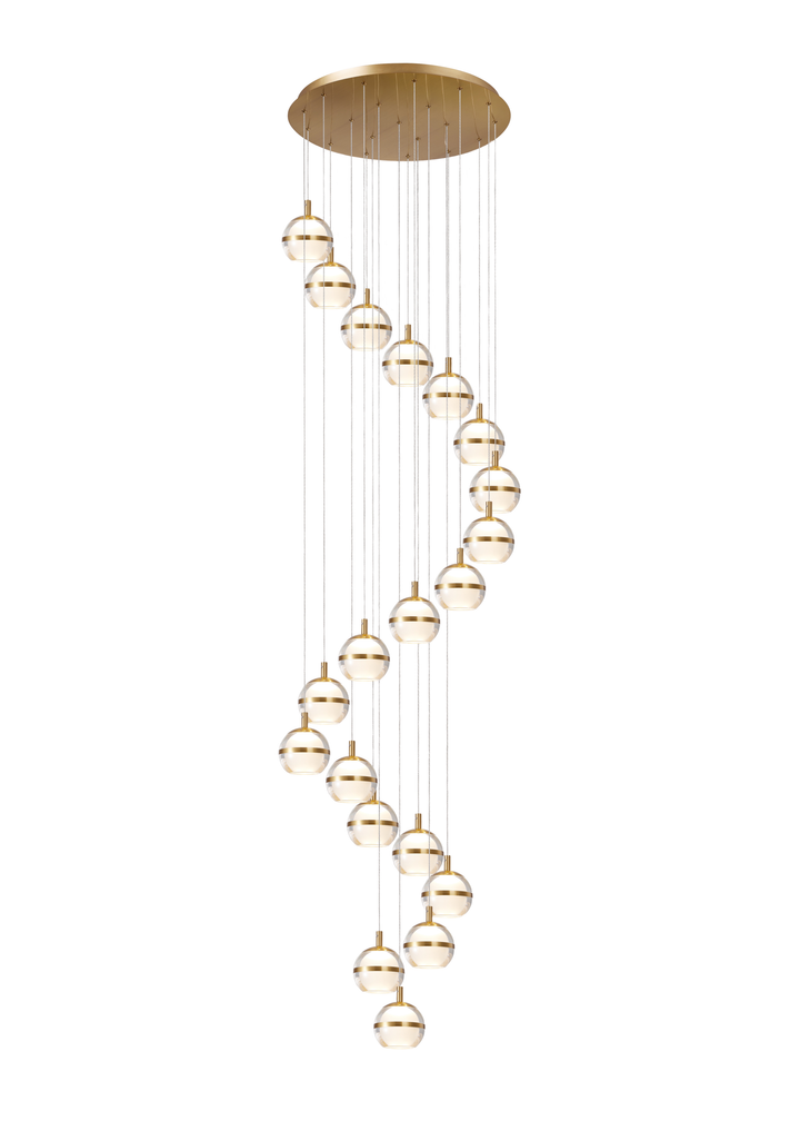 extra large gold staircase spiral chandelier