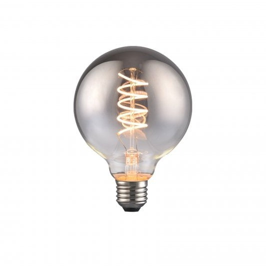 4W Globe Coil Light Bulb Smoked