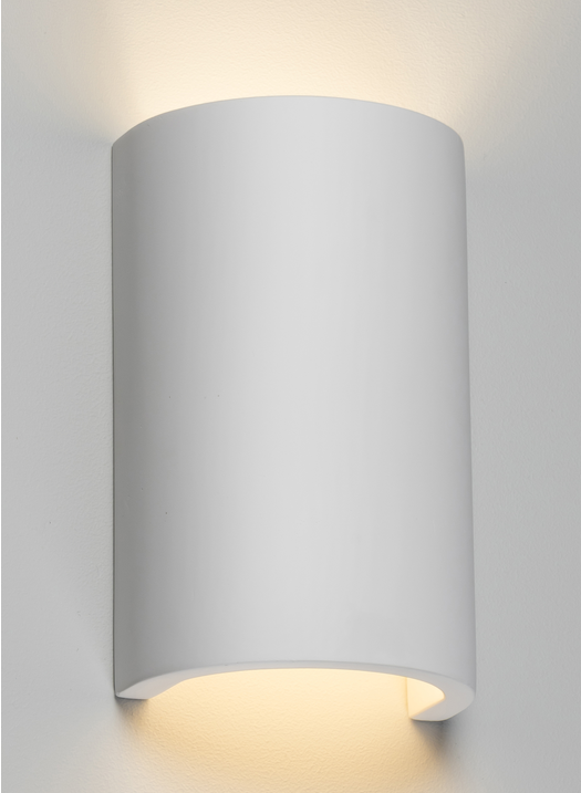 Parkes Cylinder Paintable Ceramic Plaster Wall Light