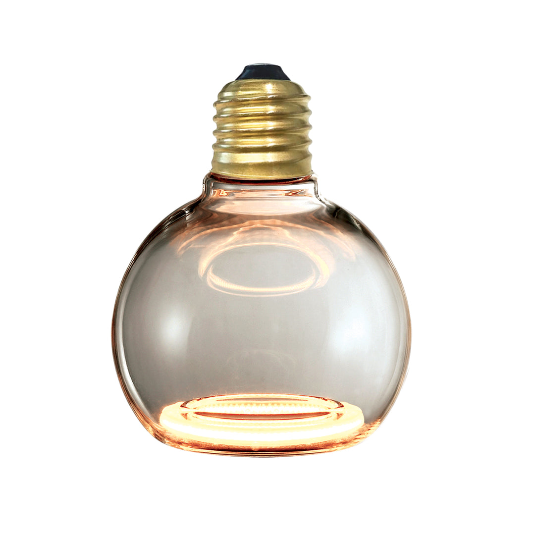 Smoked glass halo led light bulb