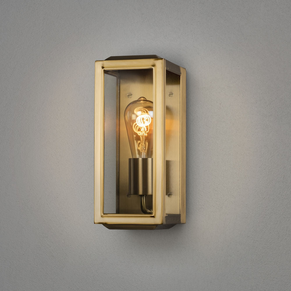 Brass outdoor wall lantern