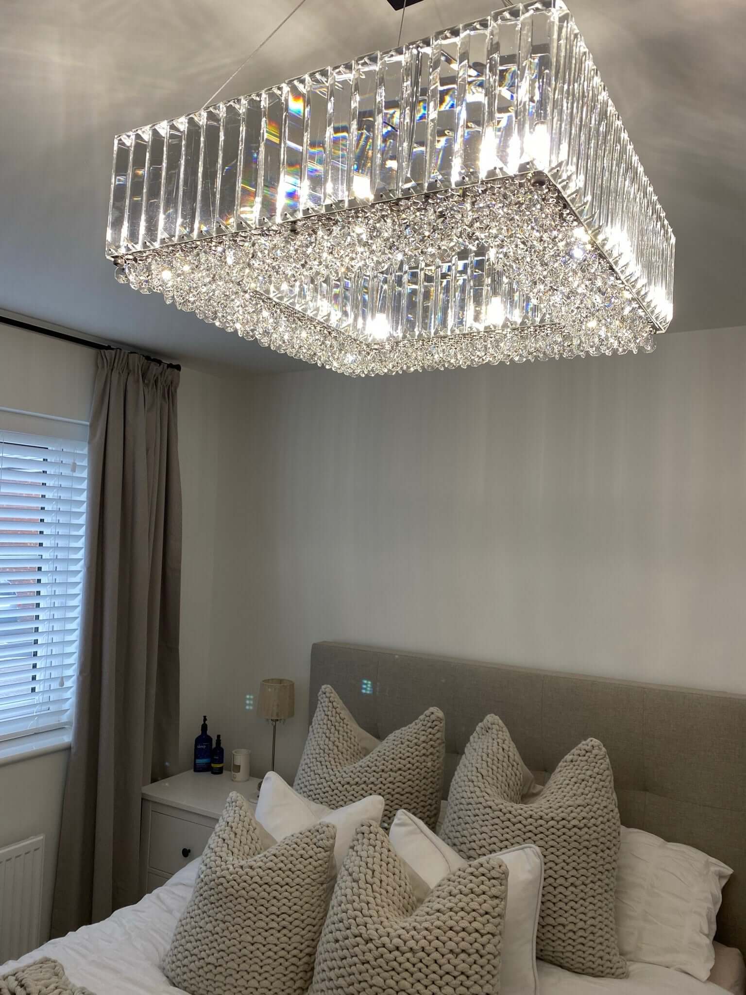 Silver on sale bedroom chandelier