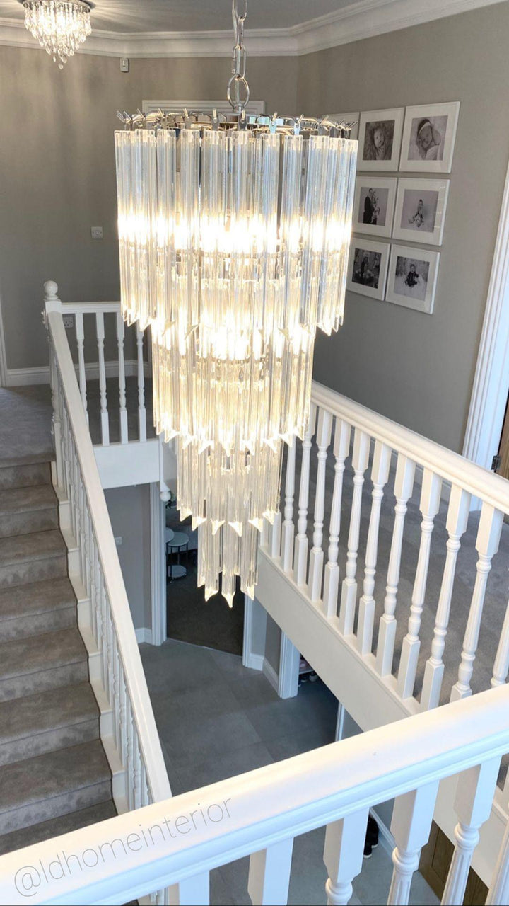 Indiana modern crystal glass staircase chandelier