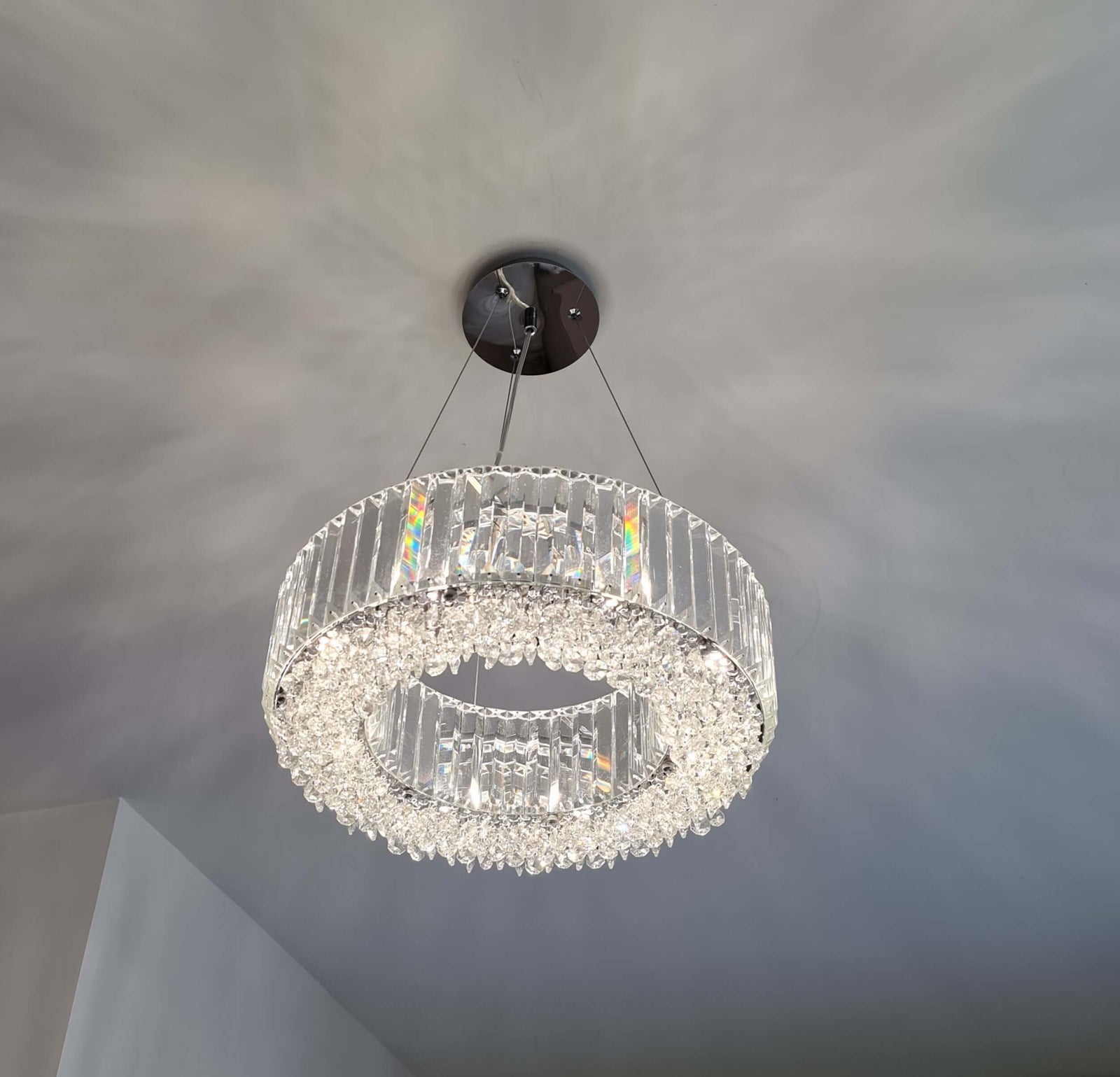 Salzburg Small Round Polo Crystal Chandelier Pendant Light