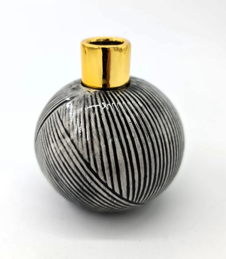 Gold Topped Bud Vase