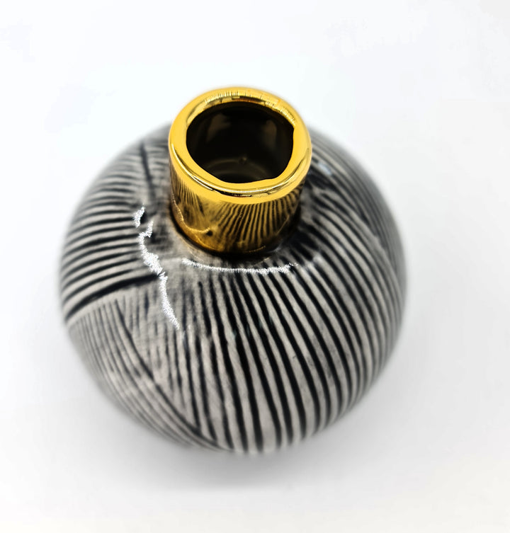 Gold Topped Bud Vase