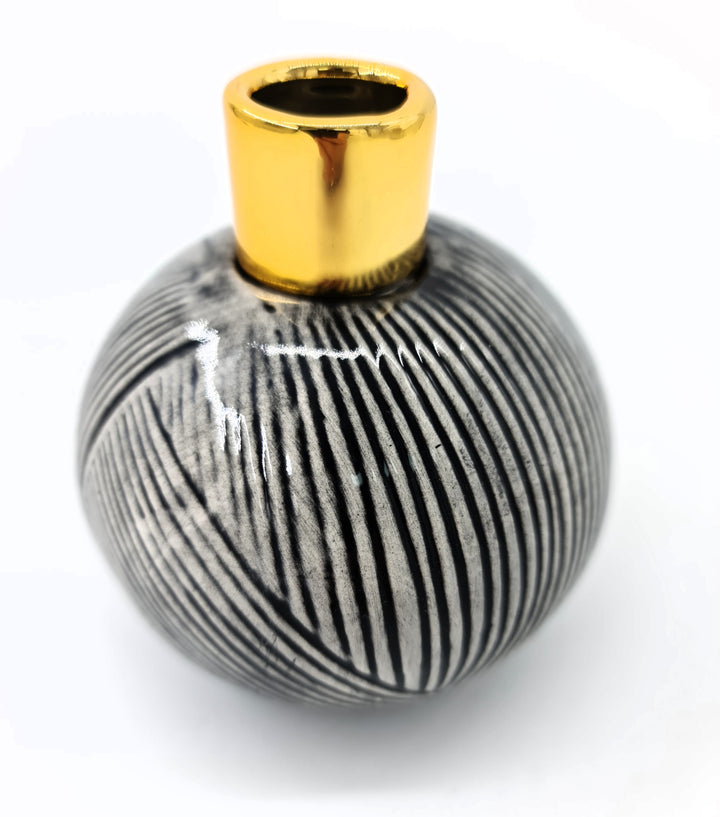 Gold Topped Bud Vase