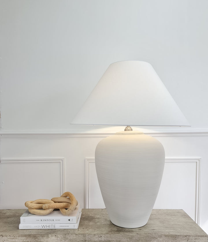 Emma Extra Large White Ceramic Table Lamp